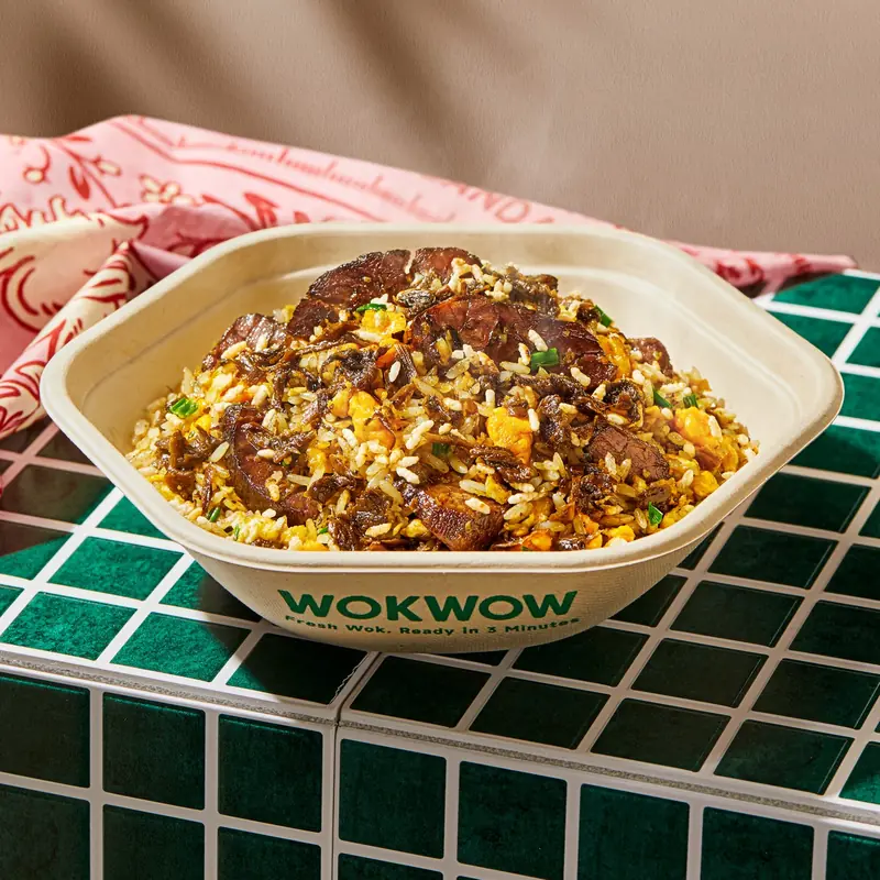 Preserved Olive Vegetable Fried Rice with Beef