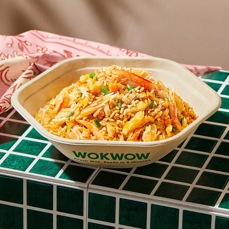 Tom Yam Fried Rice with Crab Meat