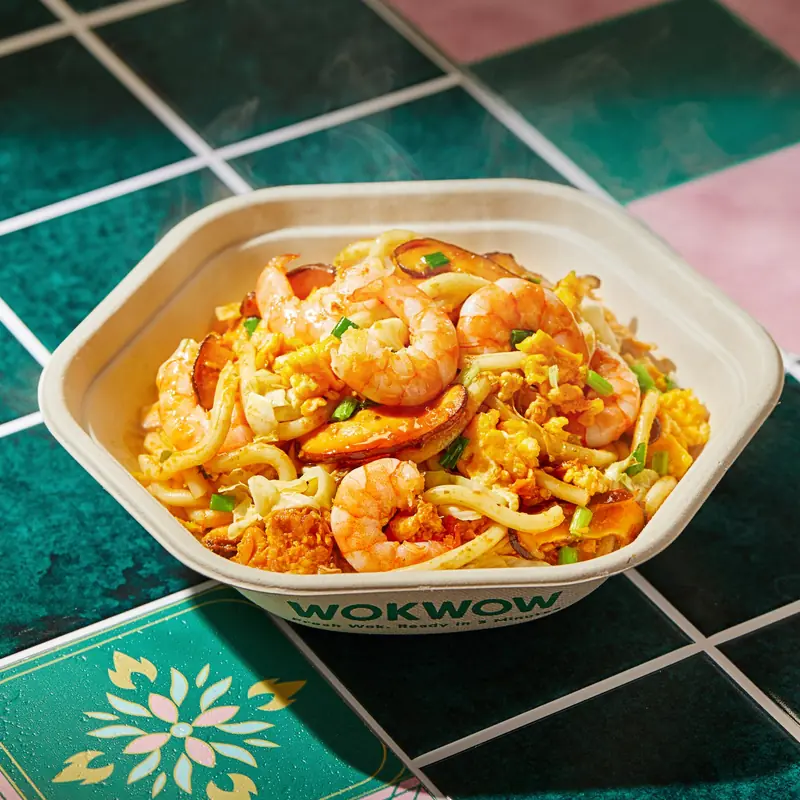 Tom Yam Fried Noodles with Prawn