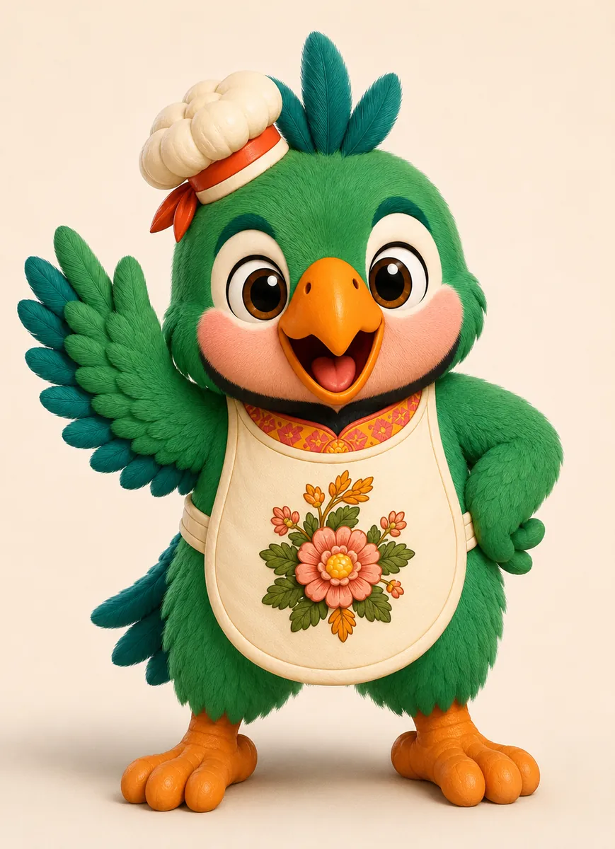 The WOKWOW parakeet chef